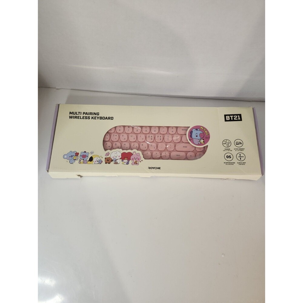BT21 Wireless Keyboard And Figurine